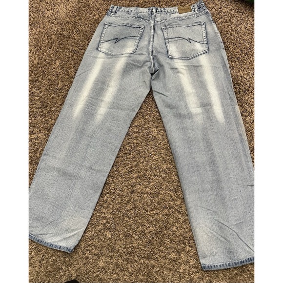 VTG Y2K Royal Blue Jeans Mens Baggy Grunge Skater Wide Leg 40W X 34L - Picture 1 of 6